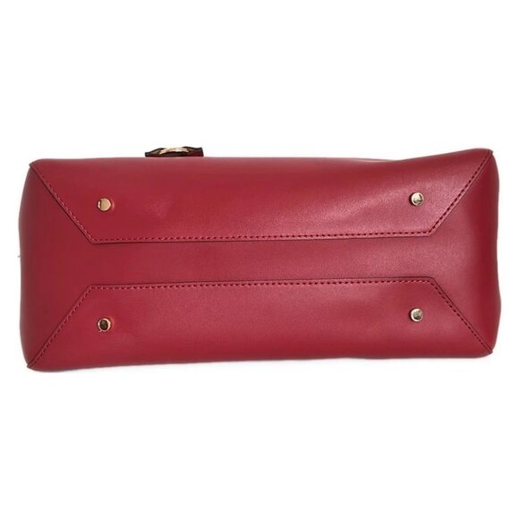 EMPORIO ARMANI - Bordeaux Leather Tote Bag - Picture 4 of 8